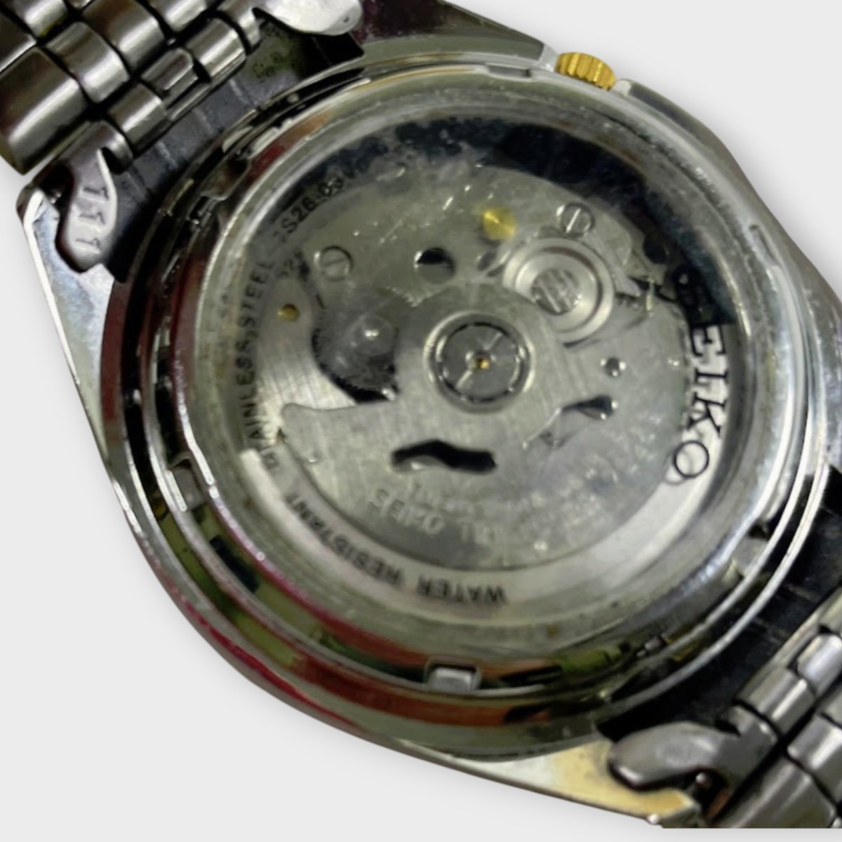 Seiko 5 7S26-03V0 White Dial Day Date Automatic Mens Watch JAPAN (SPG064505)