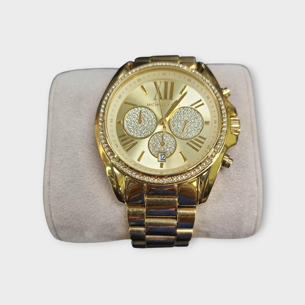 Michael Kors MK6538 Women's Bradshaw Quartz Gold Dial Watch (SPG064496)