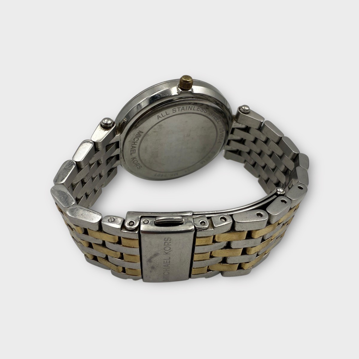 Michael Kor's Darci Blue Women's MK-3401 Gold Two-Tone Watch (SPG046954)