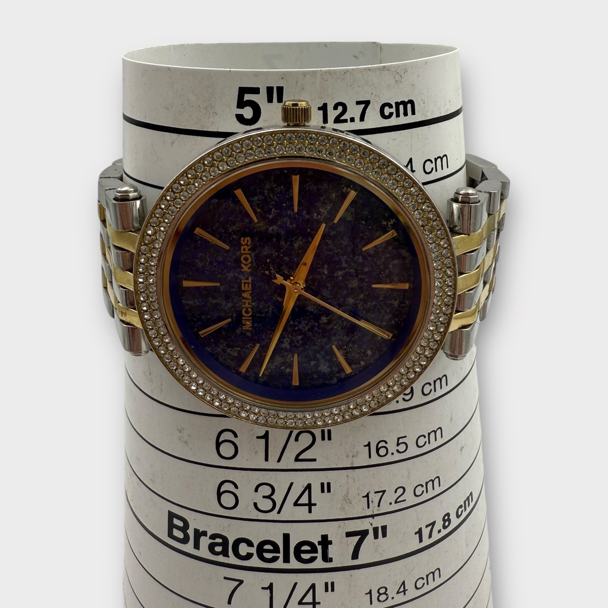 Michael Kor's Darci Blue Women's MK-3401 Gold Two-Tone Watch (SPG046954)