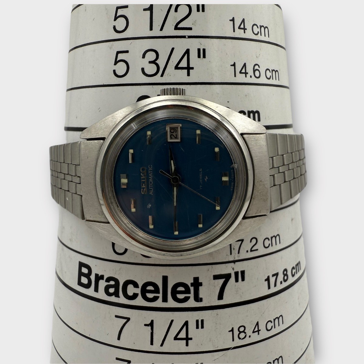 Working Vintage Seiko Blue Women's Automatic W/Date 4205-0170, 26mm (SPG063978)