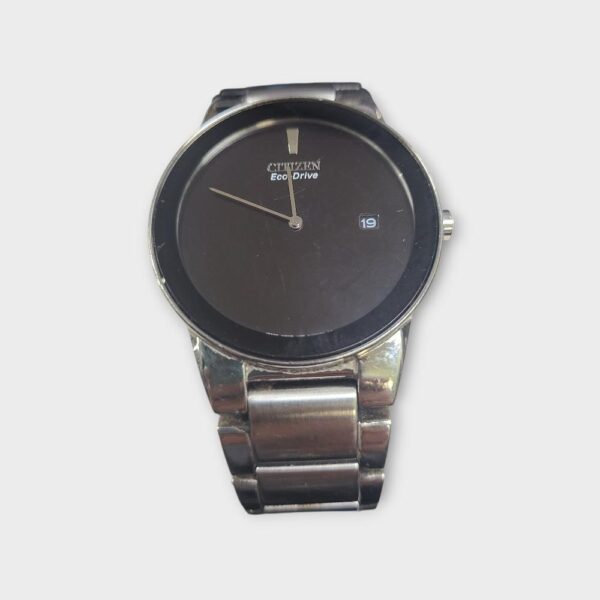 Men's Citizen AU1060-51E Eco-Drive Stainless Steel Black Dial Watch (SPG064532)