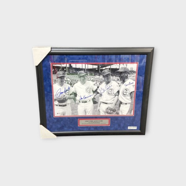 1969 Cubs Infield Autographed 16x20 Photo Framed w/ Beckett COA (SPG050106)