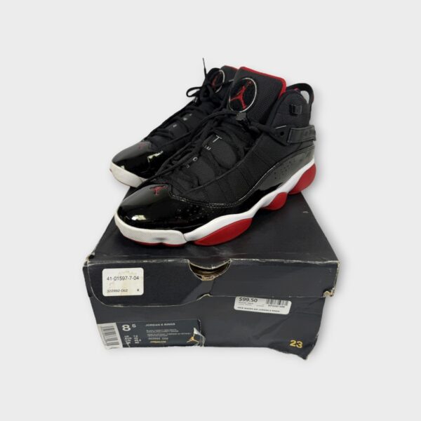 Jordan 6 Rings Bred - 322992-062 Black/Varsity Red-White Size 8.5 (SPG061498)
