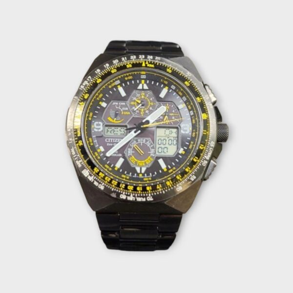 Citizen Promaster Skyhawk A-T Chrono Eco-Drive Black IP Men's Watch (SPG063598)