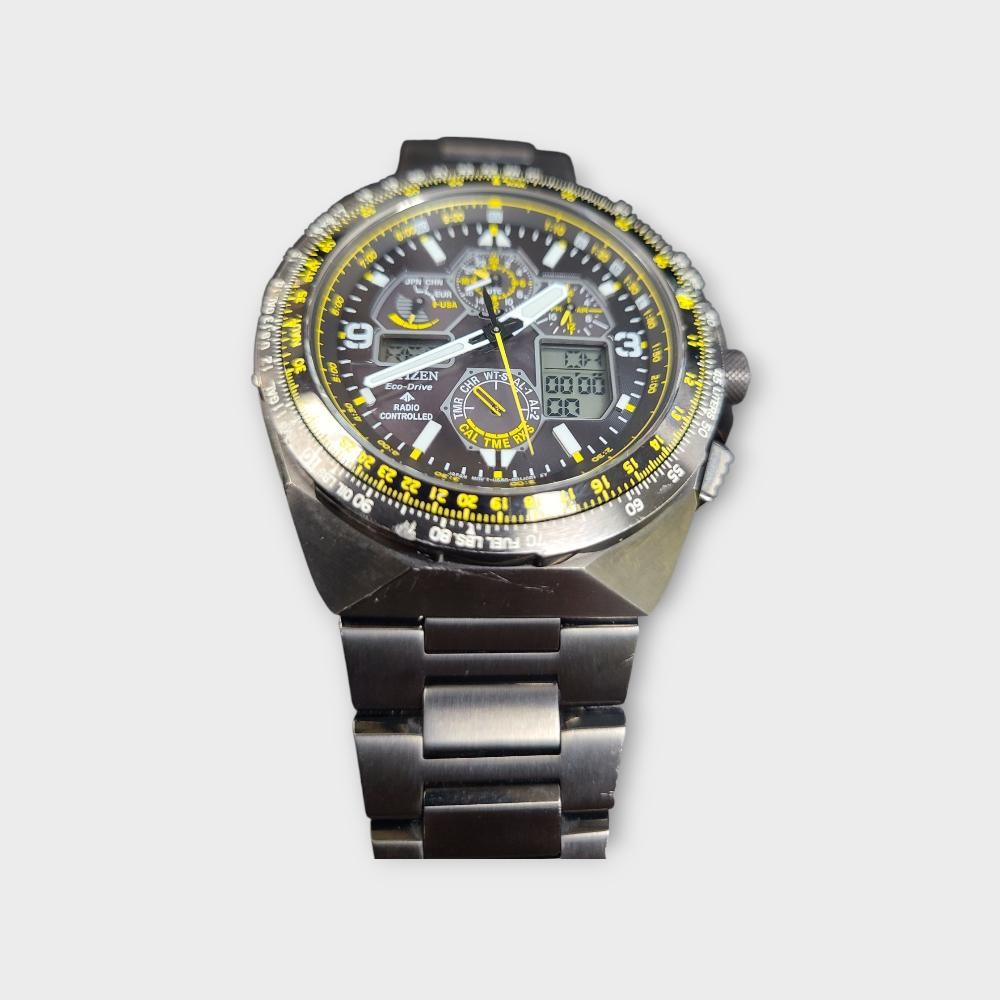 Citizen Promaster Skyhawk A-T Chrono Eco-Drive Black IP Men's Watch (SPG063598)