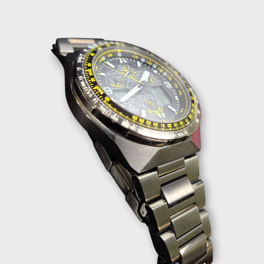 Citizen Promaster Skyhawk A-T Chrono Eco-Drive Black IP Men's Watch (SPG063598)