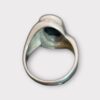 Lady's Silver Ring with Black Oval Stone 2.8dwt Size:6 (SPG052365)