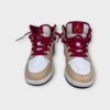 Air Jordan 1 Mid White Onyx Light Curry Beige Red Size 5Y 554725-201 (SPG058597)