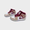 Air Jordan 1 Mid White Onyx Light Curry Beige Red Size 5Y 554725-201 (SPG058597)