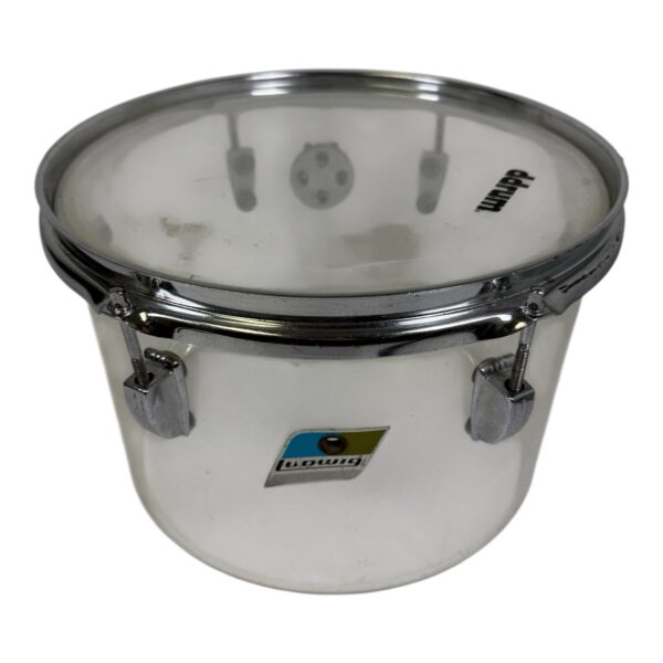 Vintage 70s Ludwig Vistalite 12” x 8” Mounted Rack Tom Drum Clear