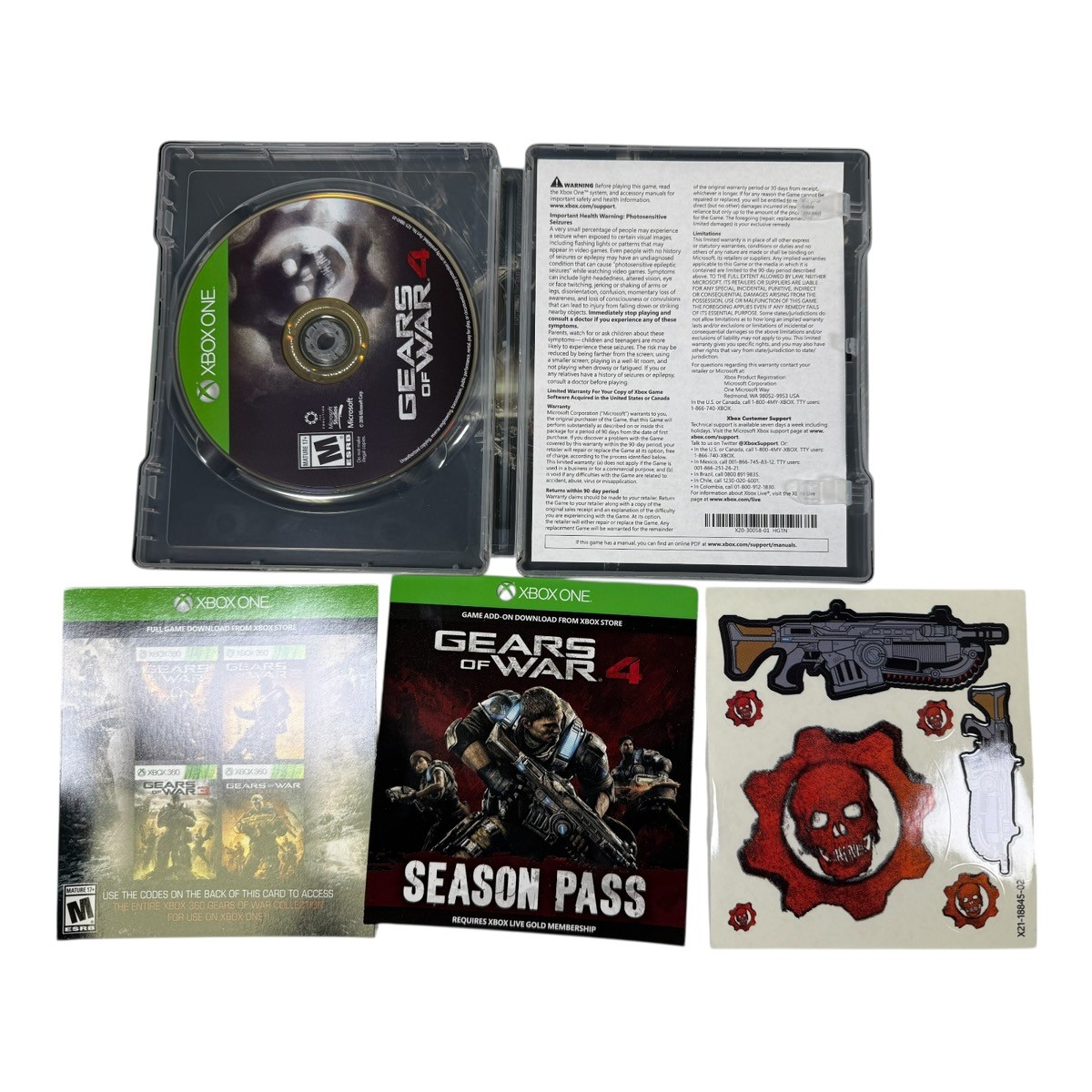 Gears of War 4: Ultimate Edition (Microsoft Xbox One, 2016) Stickers (SPG065039)