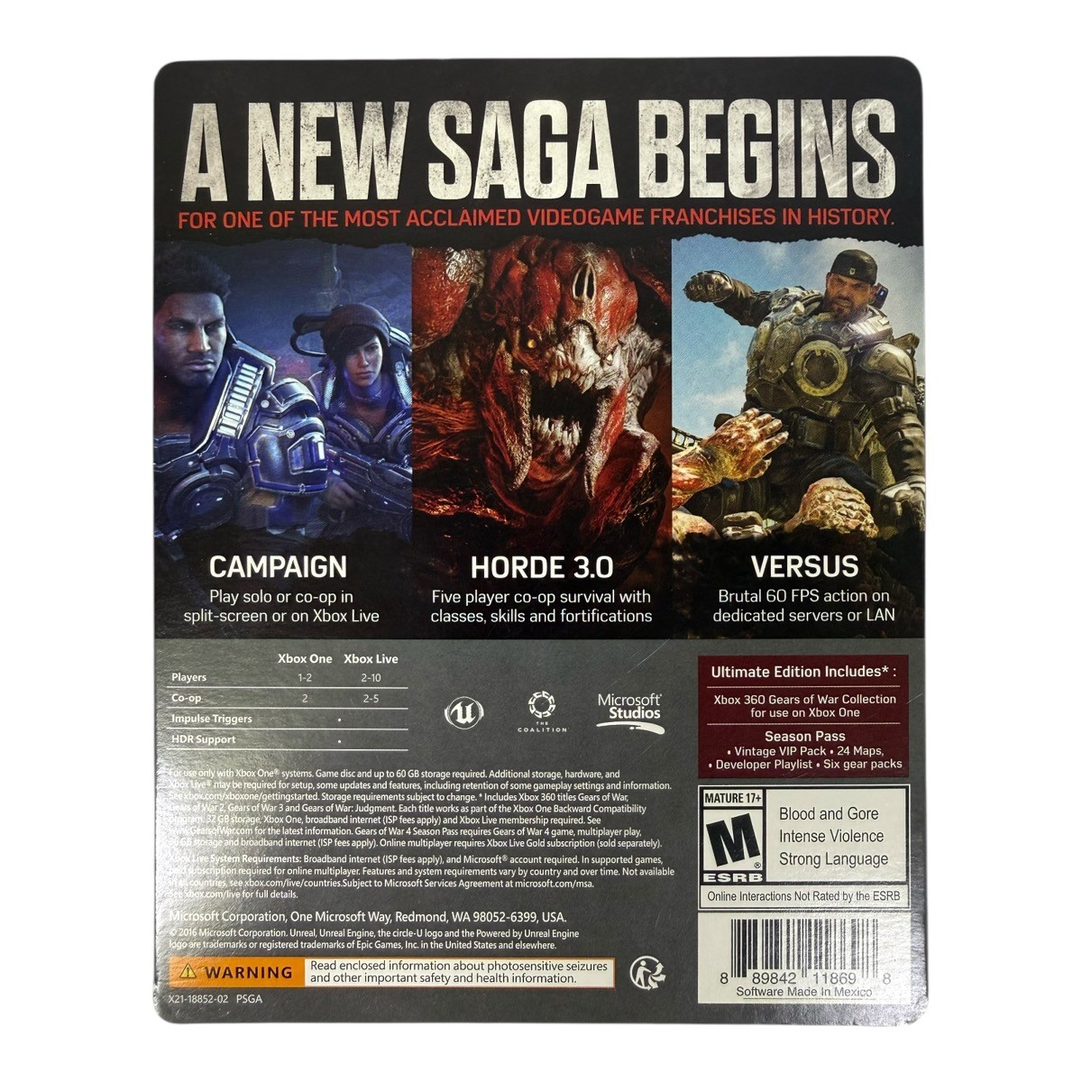 Gears of War 4: Ultimate Edition (Microsoft Xbox One, 2016) Stickers (SPG065039)