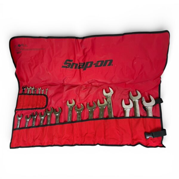 Snap On 21 pc 12-Point SAE Flank Drive Short Combination Wrench Set (1/4–1-3/8")