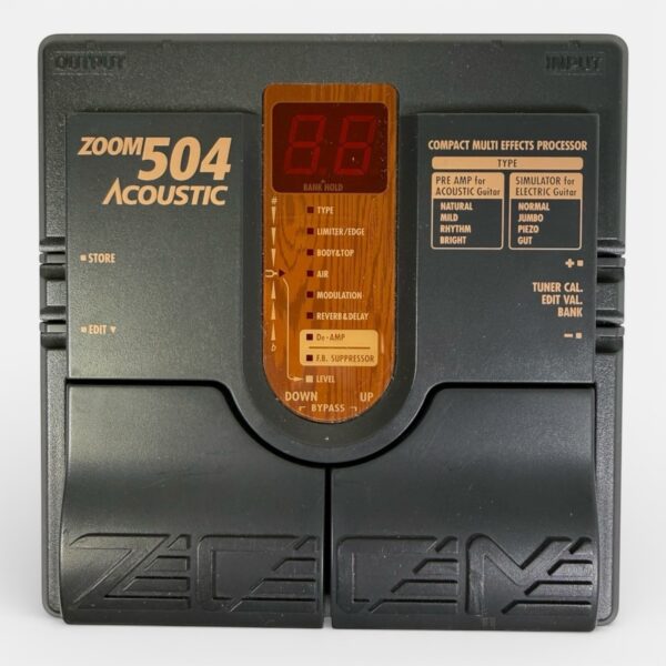 Zoom 504 Acoustic Compact Multi Effect Processor Guitar Effect Pedal (SPG065159)
