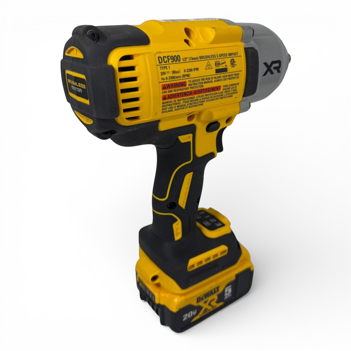 DEWALT DCF900 20V MAX XR 1/2" Impact Wrench w/5.0Ah Battery (SPG065260)