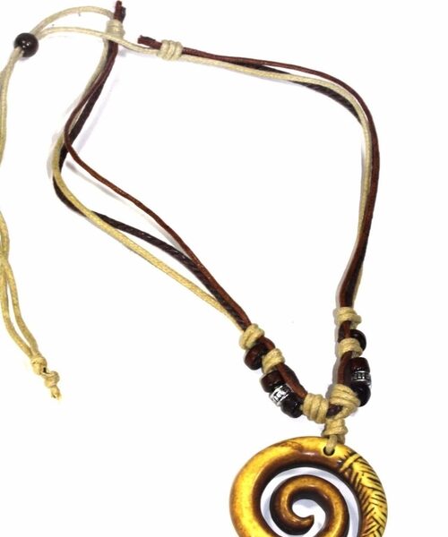 Tribal Spiral Boho Style Necklace