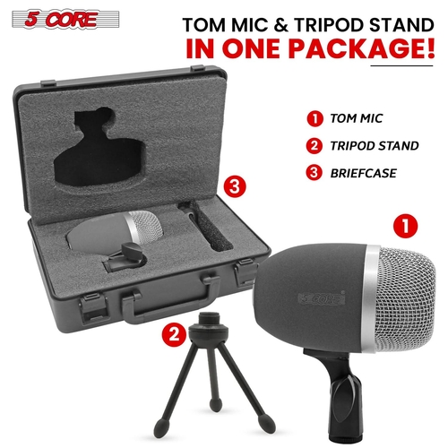 5 Core Tom Snare Mic Cardioid Dynamic Microphone for Drum Kit - Image 9