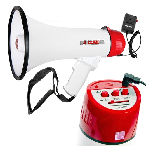 5Core Megaphone Bullhorn Speaker 50W Bull Horn Cheer Megafono 300