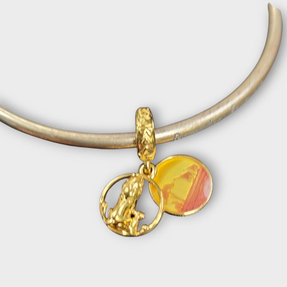 Pandora Moments Disney Simba Clasp 7.75” S925 Bangle with Charms (SPG064114)