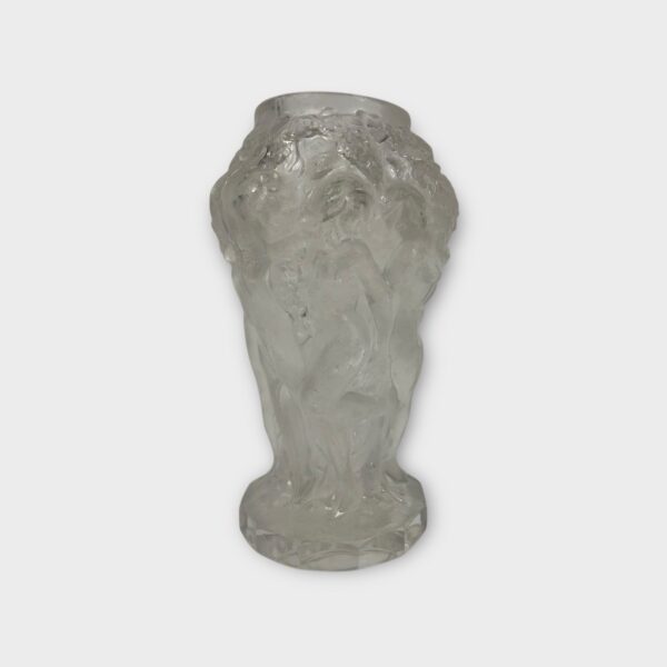 Rene Lalique Bacchantes 6” Vase “Dancing Nudes” 1930s Signed & Original