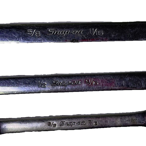 Lot of 3 Snap-On 6-Point SAE Double End Flare Nut Line Wrench
