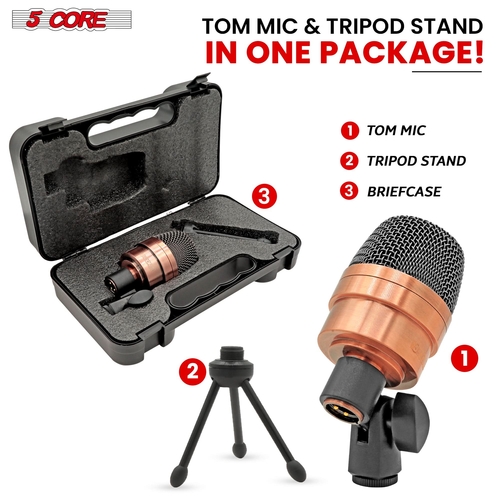 5 Core Tom Snare Mic Cardioid Dynamic Microphone for Drum Kit - Image 17