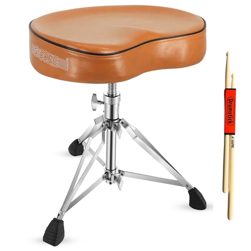 5Core Drum Throne Padded Guitar Stool Saddle Drummer Seat for Adults &