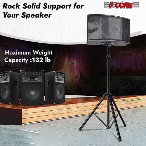 5Core Speaker Stand Tripod Tall Adjustable 72 Inch DJ Pole Mount - Image 19