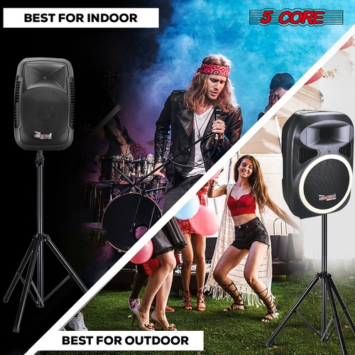 5Core Speaker Stand Tripod Tall Adjustable 72 Inch DJ Pole Mount - Image 10