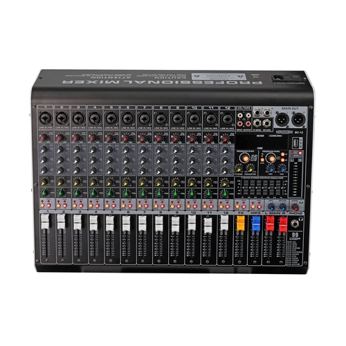 Audio Mixer 12 Channel DJ Equipment with Bluetooth USB Console Sound