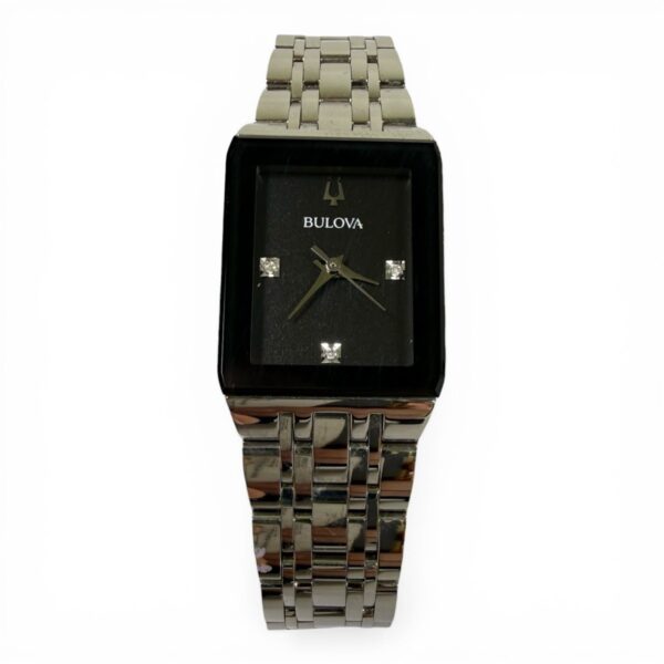 BULOVA 96p202 QUADRA Womens Silver Tone Stainless Steel Bracelet Wat (SPG065150)