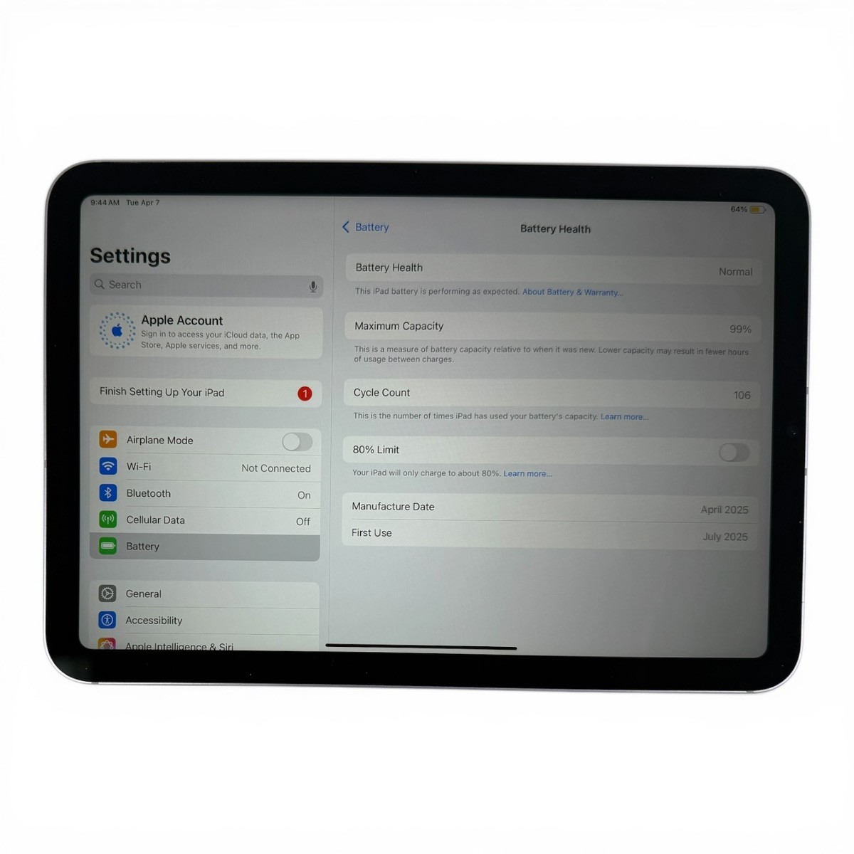 Unlocked Apple iPad mini (A17 Pro) 128GB Purple MXPR3LL/A (SPG065531)