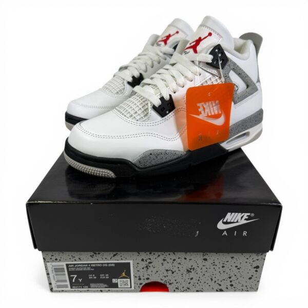 Nike Air Jordan 4 Retro GS White Cement (2025) Size 7Y / Womens 8.5 (SPG065589)