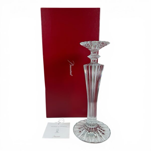 BACCARAT MILLE NUITS TORCH LARGE CRYSTAL CANDLESTICK HOLDER 2103599 w/ Box