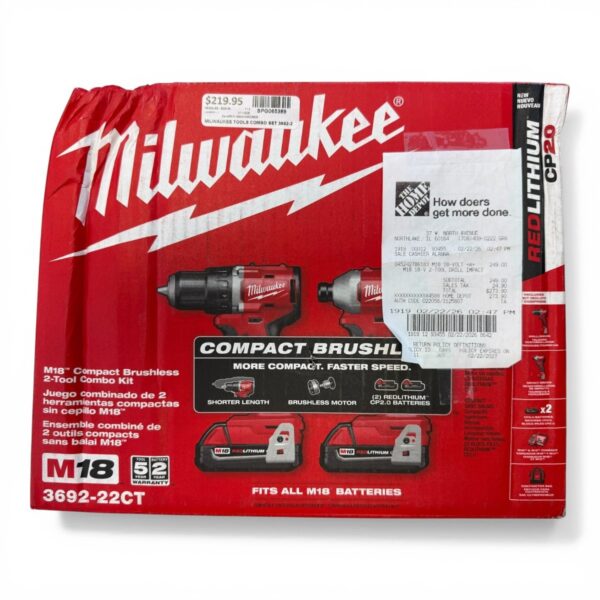 Milwaukee 3692-22CT M18 Compact Brushless 2 Tool Combo Kit (SPG065389)
