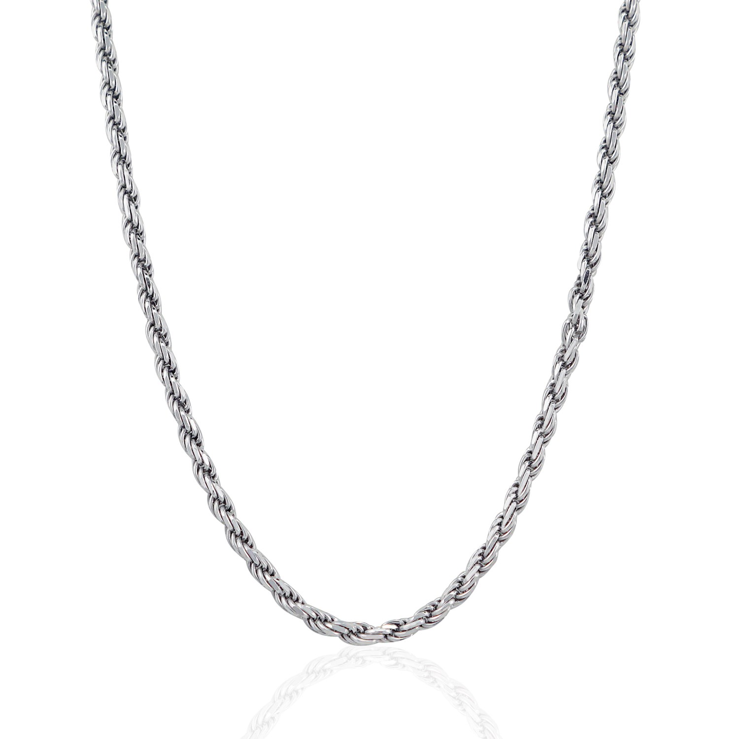 Sterling Silver Diamond Cut Rope Style Chain (3.60 mm) - Image 2
