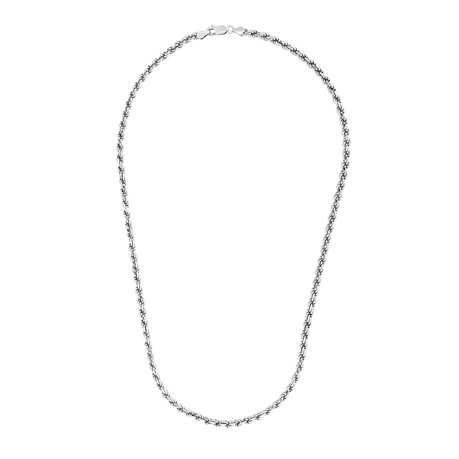 Sterling Silver Diamond Cut Rope Style Chain (3.60 mm) - Image 3