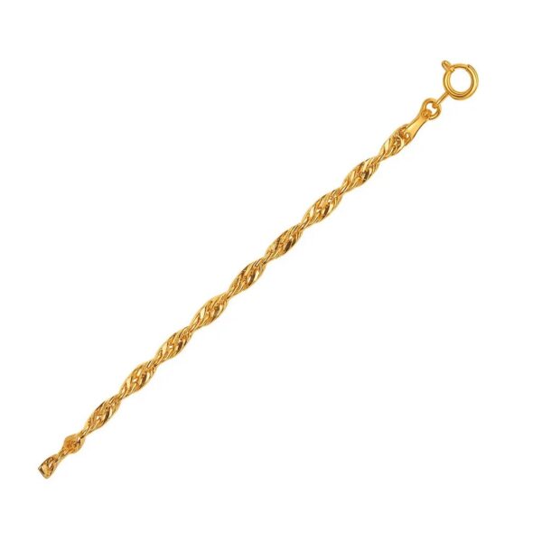 10k Yellow Gold Singapore Bracelet (2.20 mm)