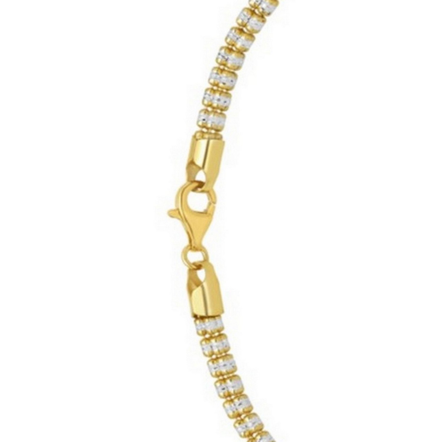 Sterling Silver with Gold Plated Ice Barrel Chain (4.00 mm) - Image 5