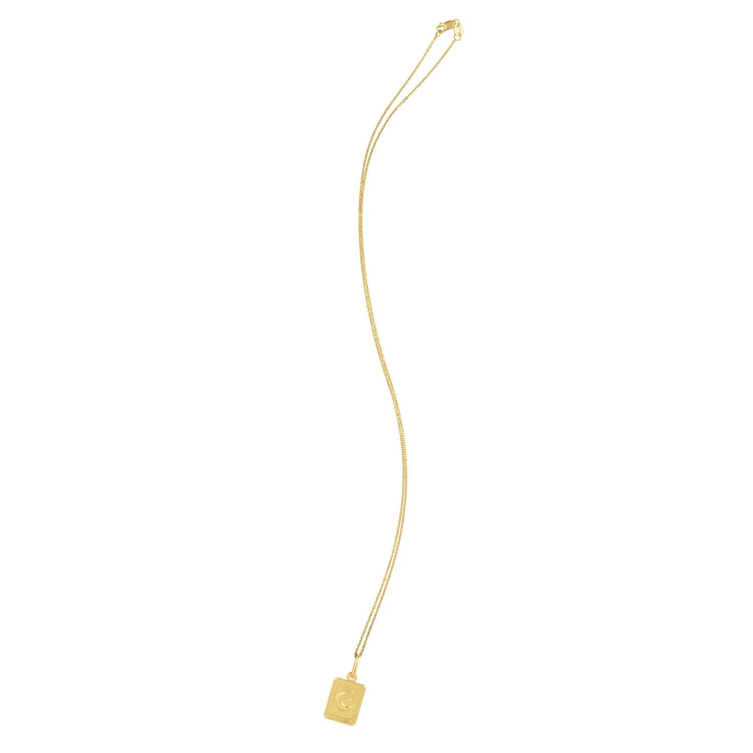 Moon and Stars Necklace in 14K Yellow Gold - Image 3