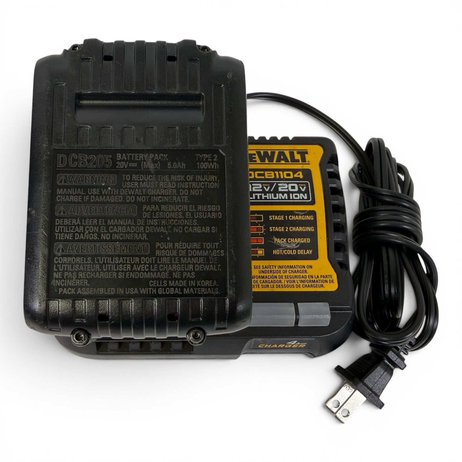 DeWalt DCB205-2C 20V MAX XR Premium Lithium-Ion 5Ah Starter Kit