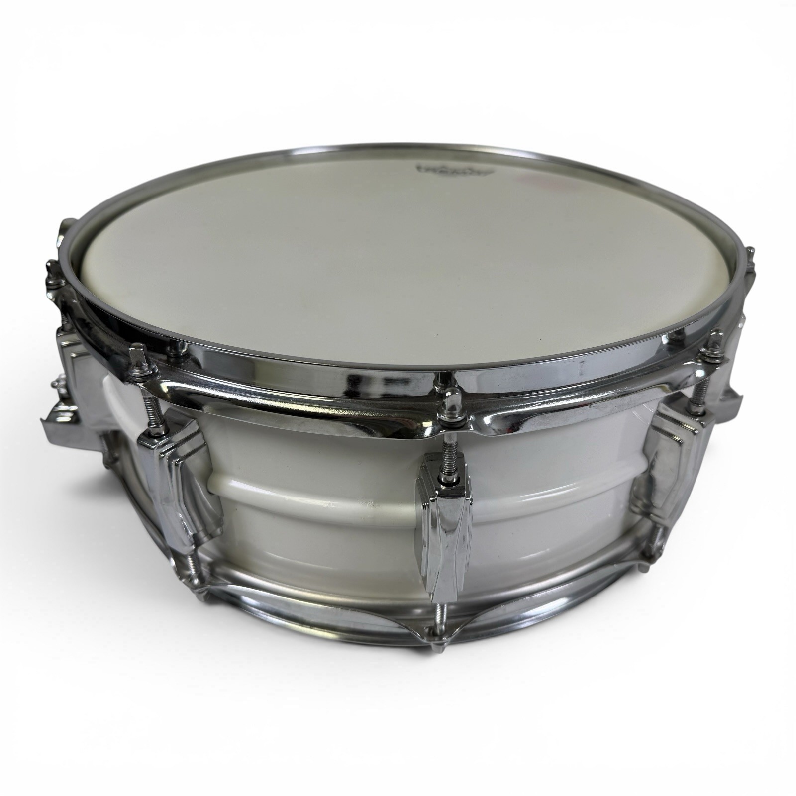 Vintage 1962-63 Ludwig 14x5 Snare Drum Keystone Badge White Finish Imperial Lugs