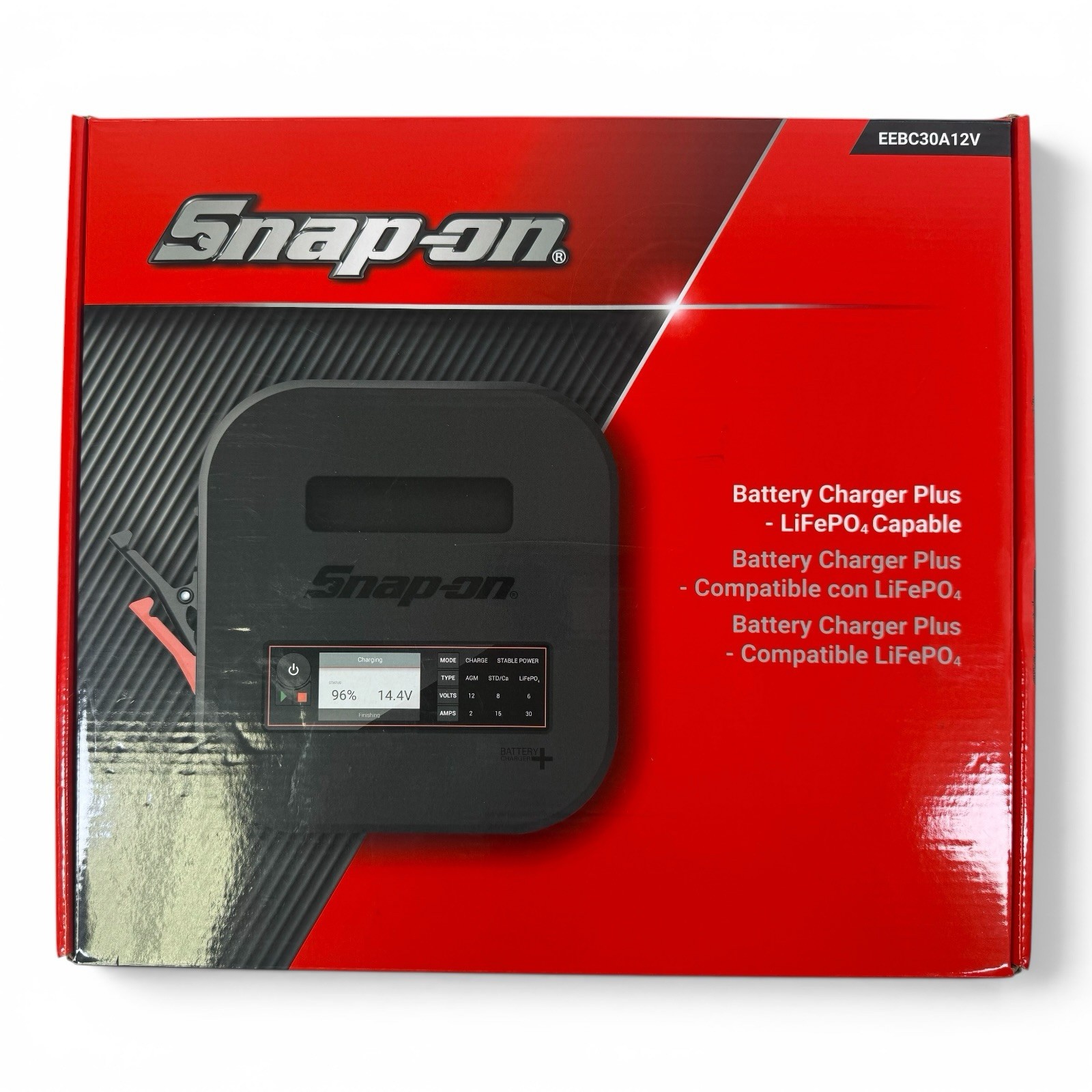 Snap-On BenchTop Lead Acid & Lithium Vehicle Battery Charger Plus EEBC30A12V