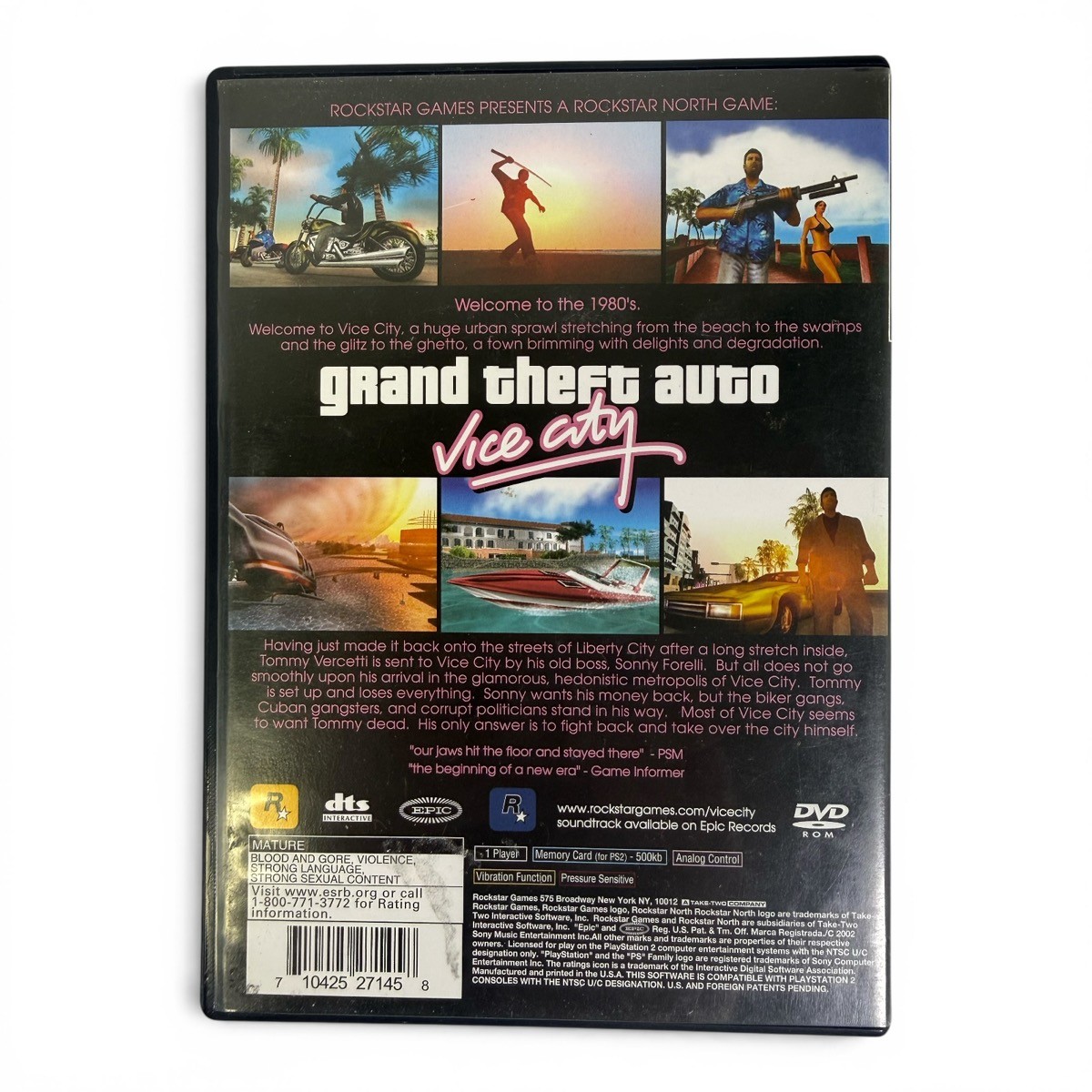 Grand Theft Auto: Vice City (Sony PlayStation 2, 2002) GTA PS2 CIB (SPG065871)