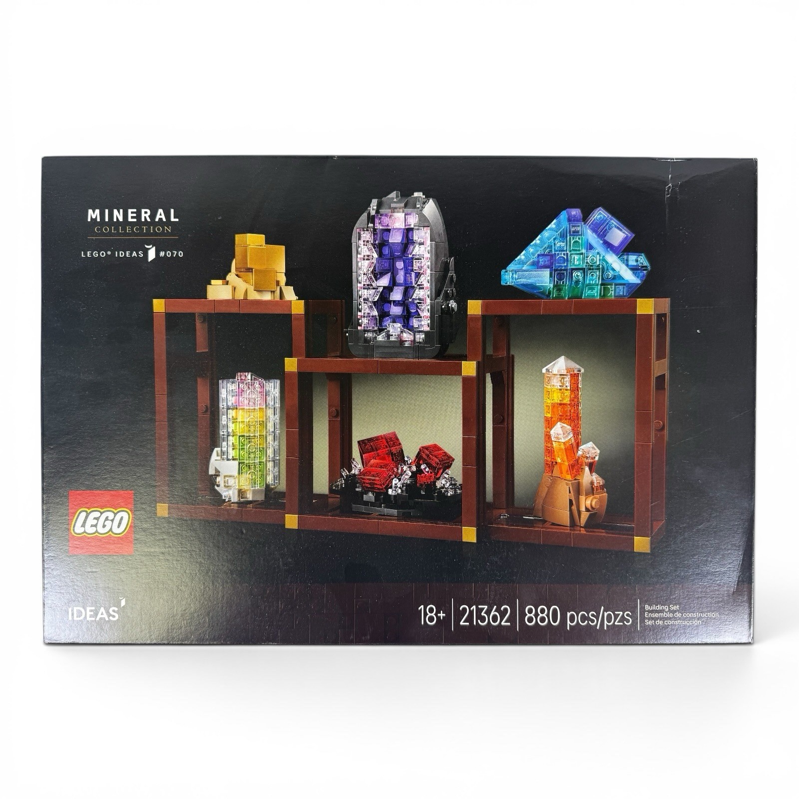 LEGO® Ideas 21362 Mineral Collection 3 Display Shelves Ages 18+ Adult Decor
