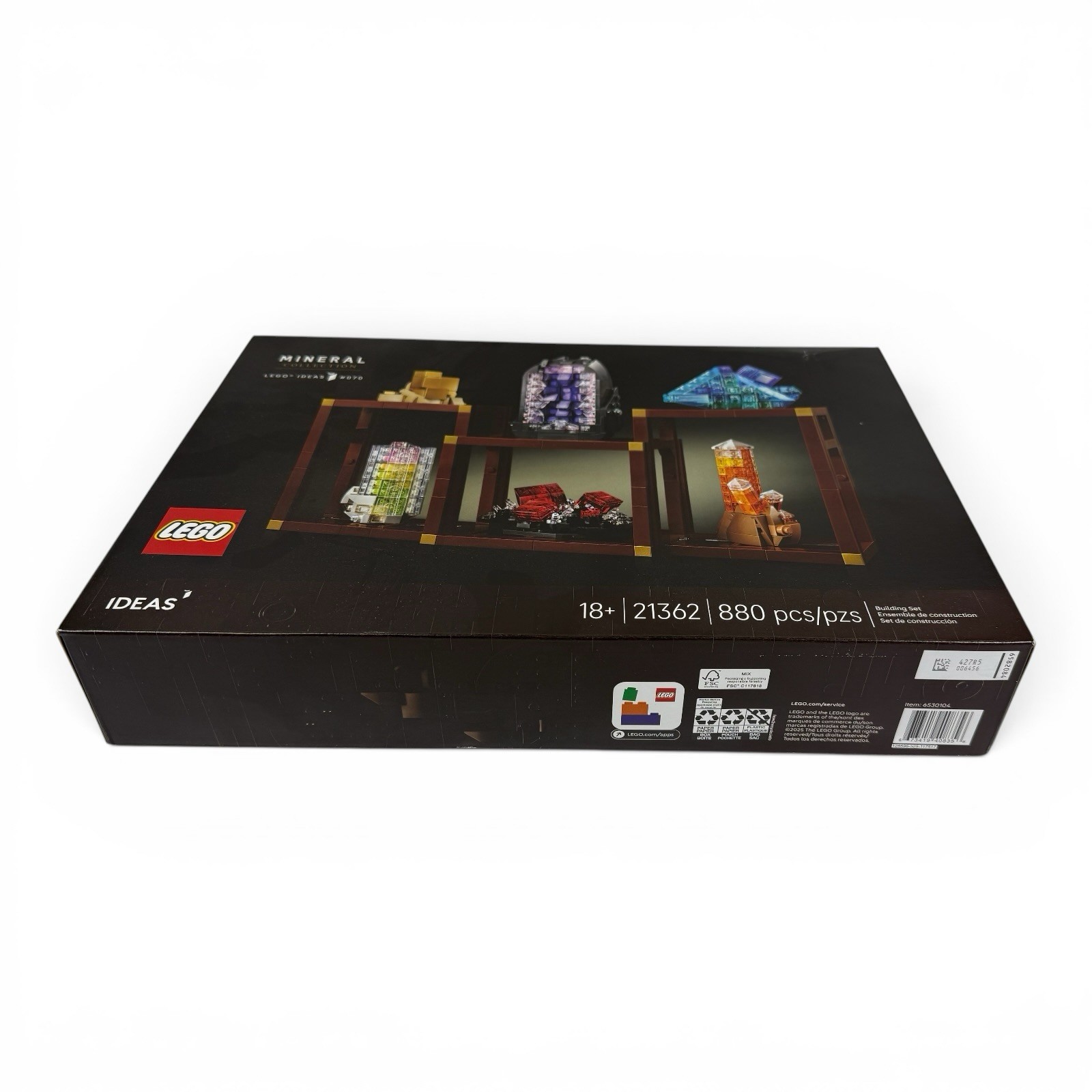 LEGO® Ideas 21362 Mineral Collection 3 Display Shelves Ages 18+ Adult Decor