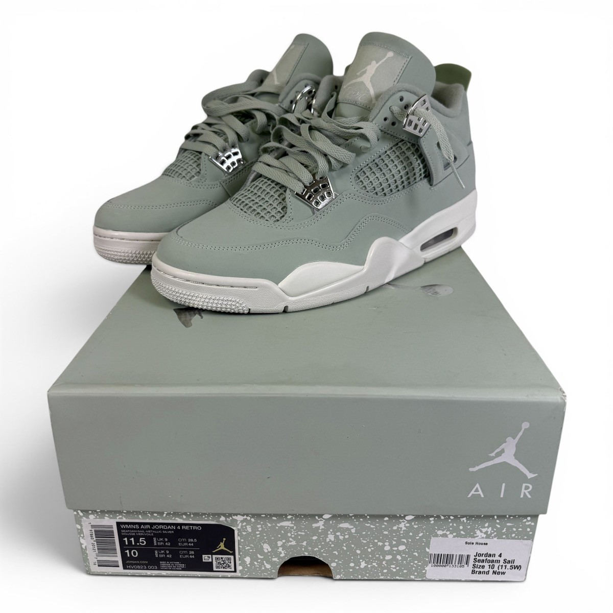 Jordan 4 Retro Seafoam Women's Sneakers Size 10M/11.5 (SPG065902)