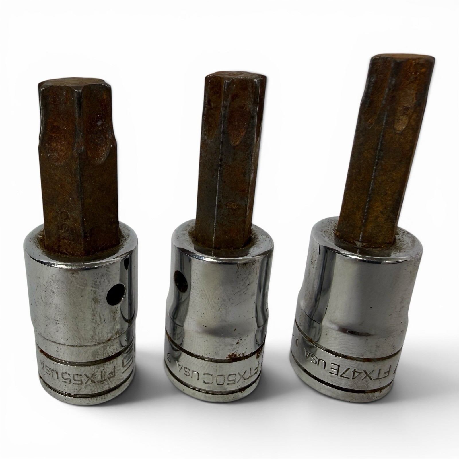 SNAP-ON 3/8" Drive T55, T50, T47 Torx Bit Driver Sockets