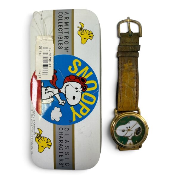 Vintage 1958 Snoopy Green Face Limited Ed. Watch Armitron Hong Kong (SPG066104)